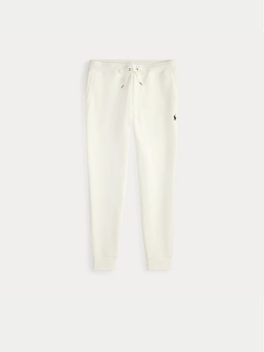 RALPH LAUREN-Pantaloni Joggers in Maglia Doppia Bianco-TRYME Shop