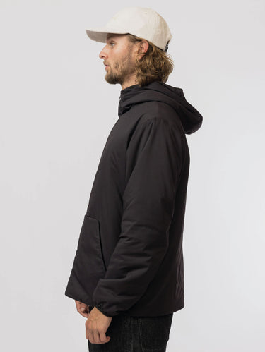 Parka Minimalista Leggero con Imbottitura Nero