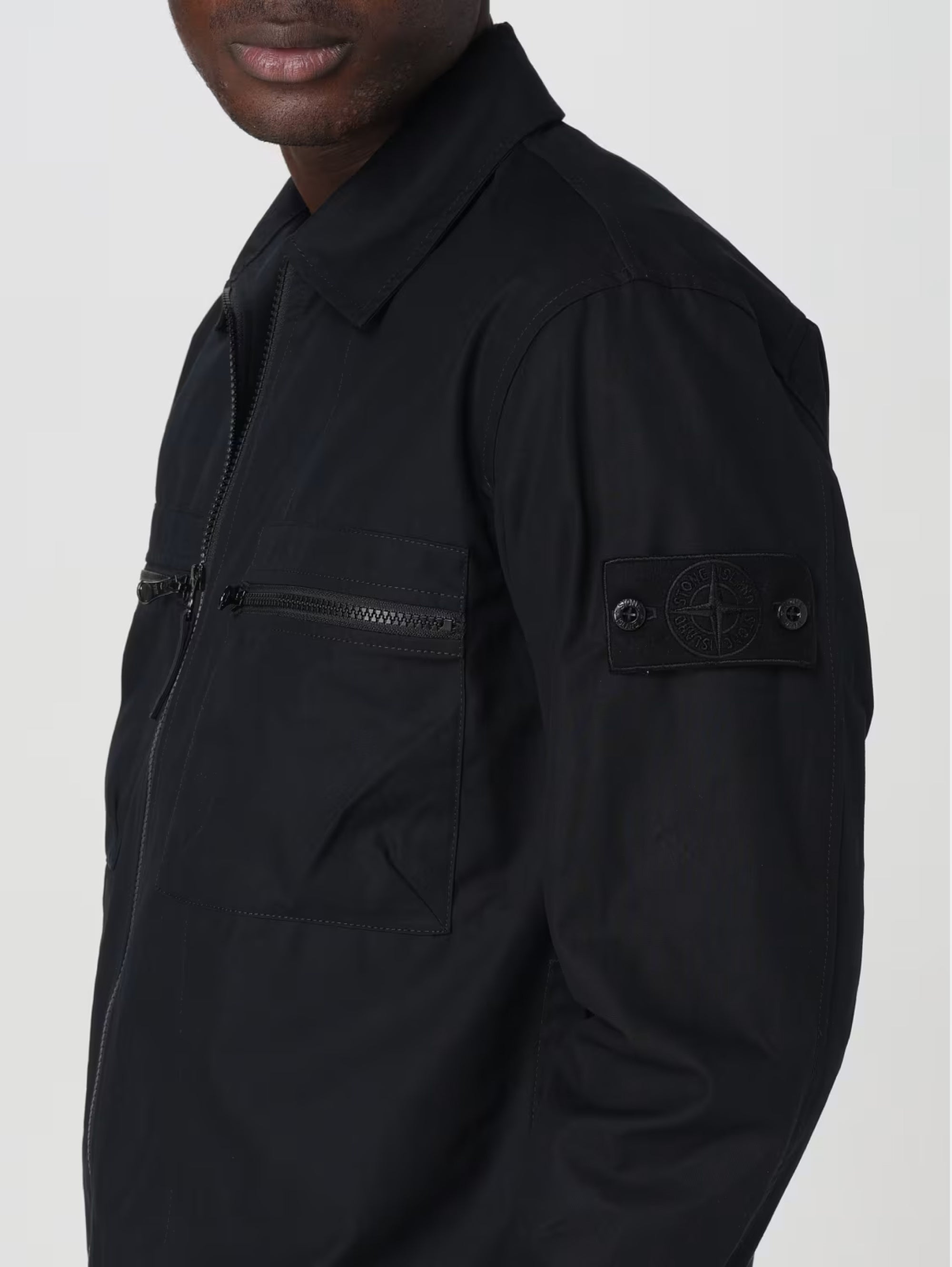 Ghost Piece Jacket in Black Ventile Cotton
