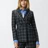 PINKO-Giacca Doppiopetto a Quadri Neri-TRYME Shop