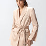 PINKO-Blazer in Satin con Cintura Rosa-TRYME Shop