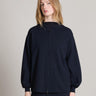 MAX MARA MM-Felpa con Zip e Cappuccio in Viscosa Blu-TRYME Shop