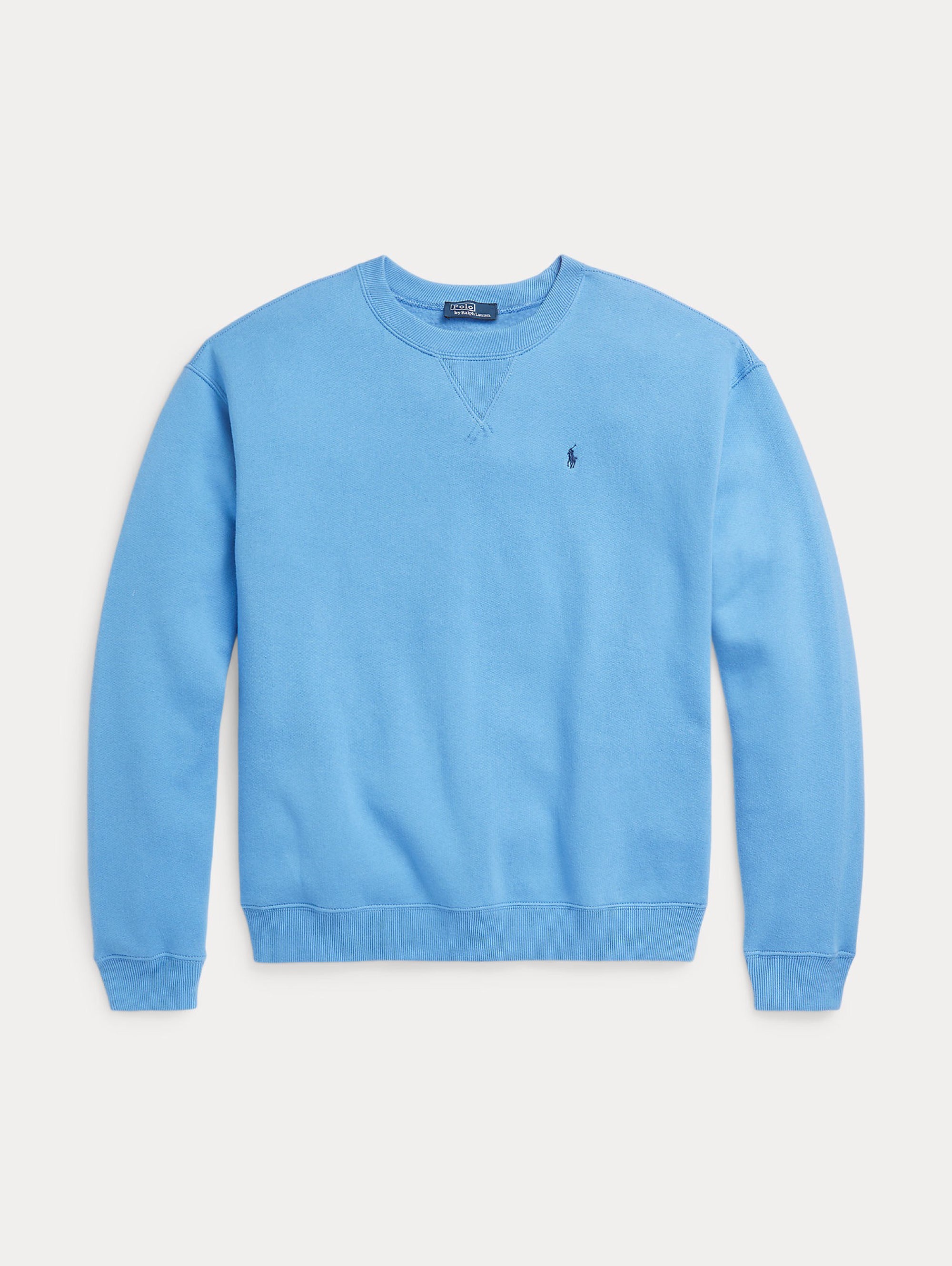 Blaues Rundhals-Sweatshirt mit entspannter Passform