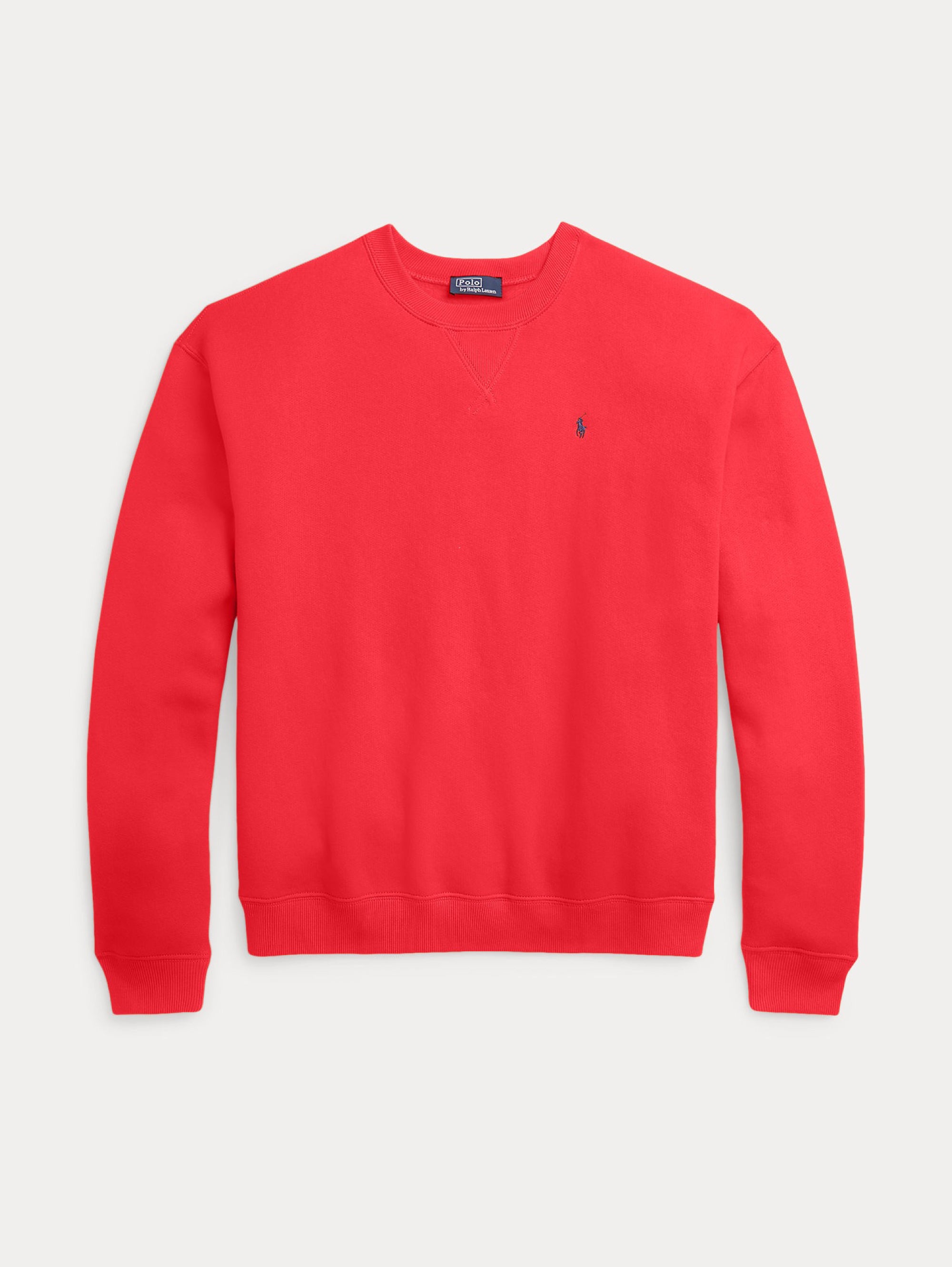 Relaxed Fit Red Crewneck Sweatshirt