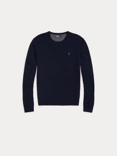 Maglia Girocollo in Lana Blu