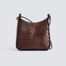 DRAGON DIFFUSION-Borsa Hobo Intrecciata in pelle Glendhu Optical Weave Marrone-TRYME Shop