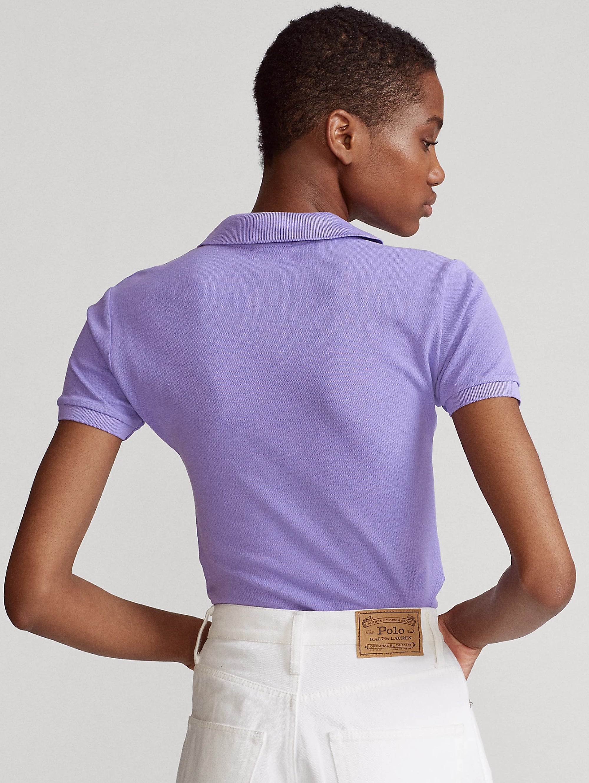Lilac Slim Fit Short Sleeve Polo Shirt