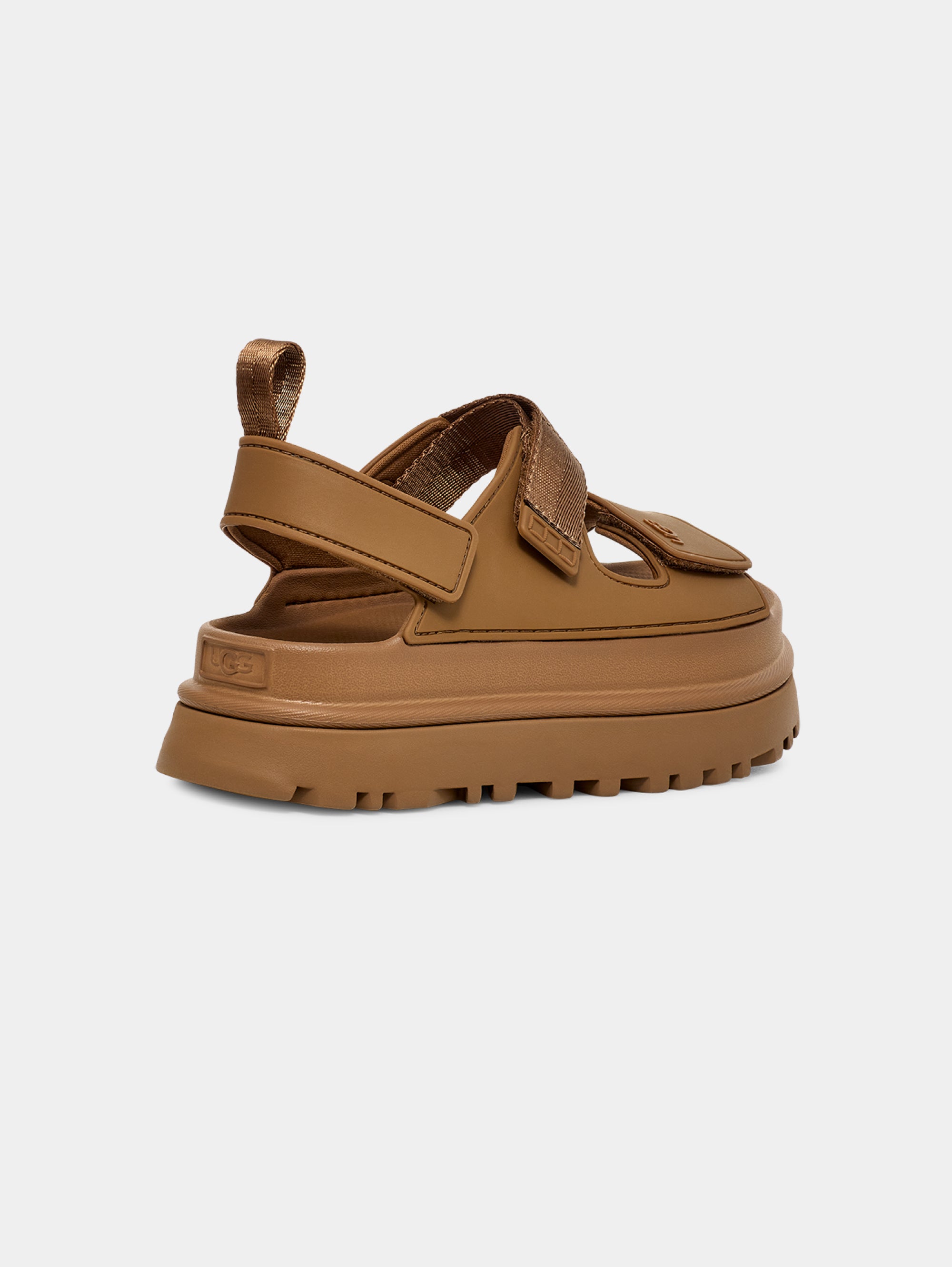 GoldenGlow Sandals in Brown Recycled Material