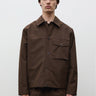 NORSE PROJECTS-Overshirt Arresskov in Dobby Windstopper Marrone-TRYME Shop