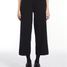 MAX MARA LEISURE-Pantaloni Cropped in Viscosa Grembo Nero-TRYME Shop