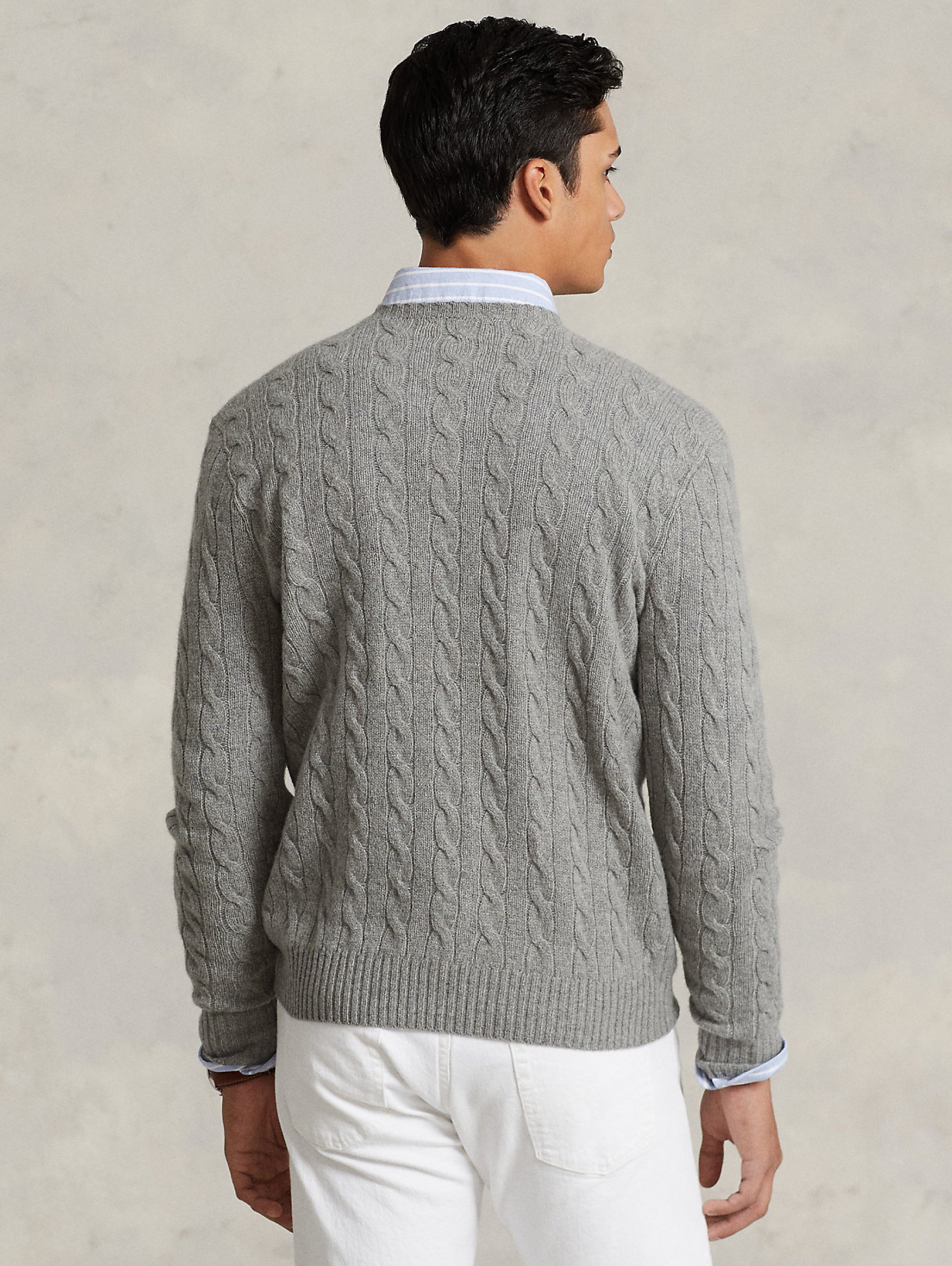 Light Gray Cable Sweater