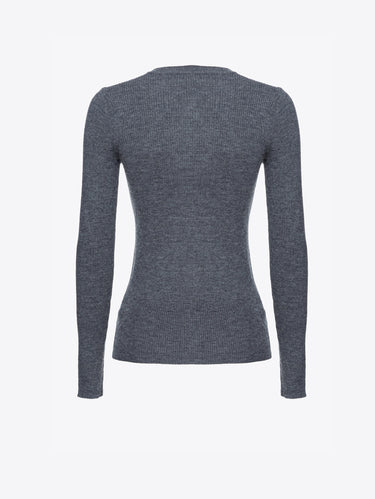 Cardigan con Bottoni Dorati Grigio
