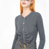 PINKO-Cardigan con Bottoni Dorati Grigio-TRYME Shop