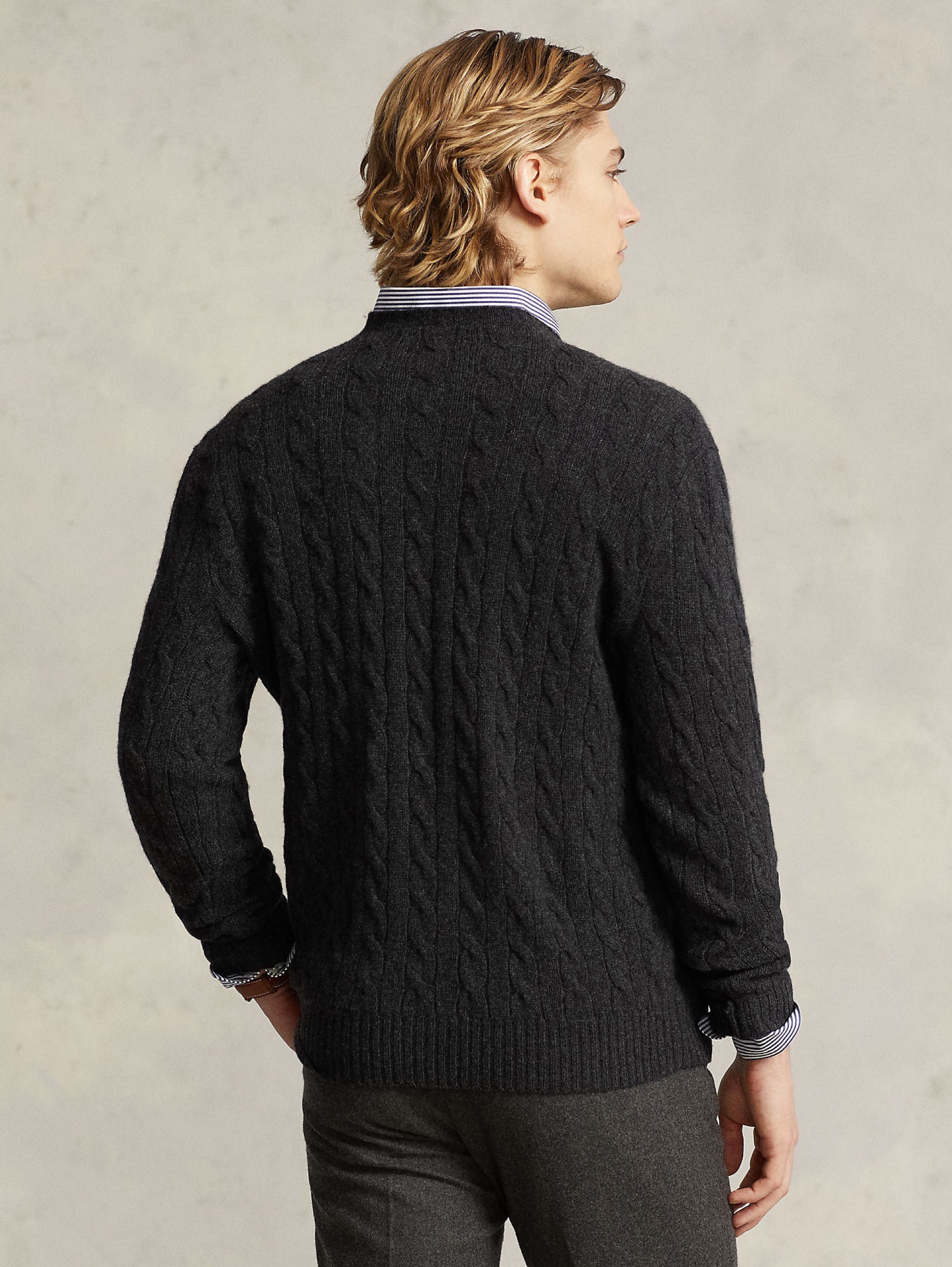 Dark Gray Cable Sweater