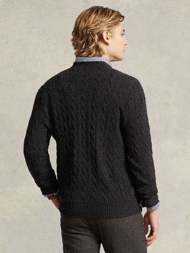 Maglia a Trecce Grigio Scuro
