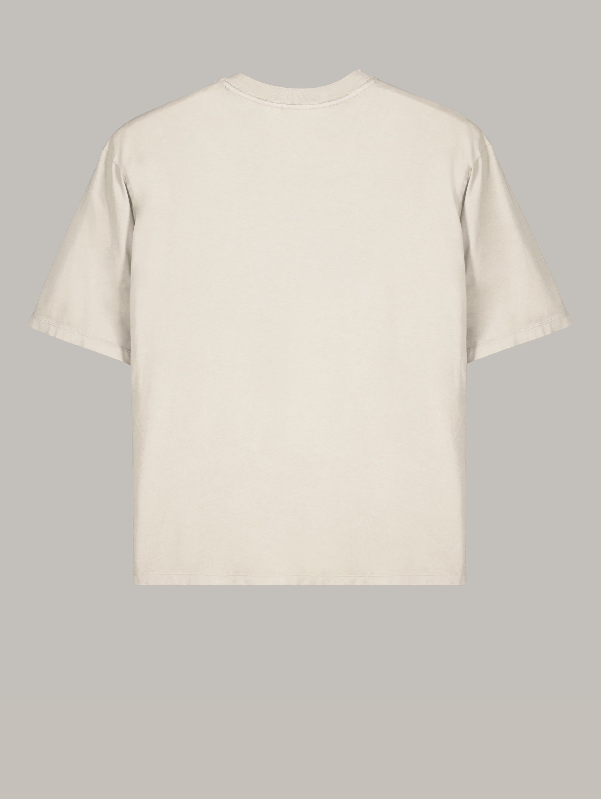 T-shirt con Logo Frontale Crema