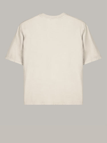 T-shirt met Frontaal Logo Crème