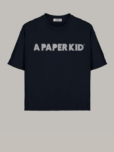 T-shirt met Frontaal Logo Zwart
