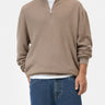 CLOSED-Maglia con Mezza Zip Beige-TRYME Shop