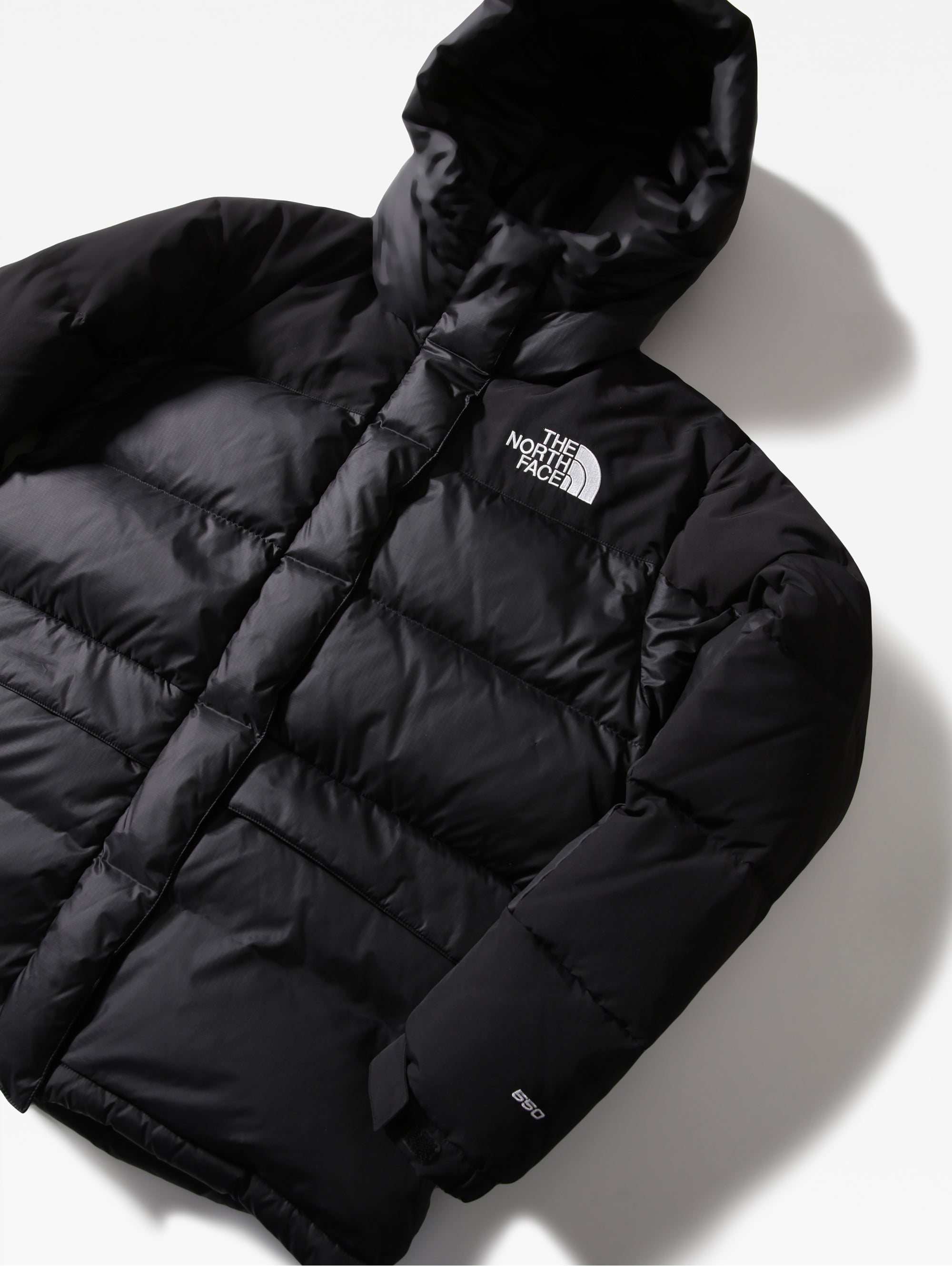 Oversized Down Jacket with Black Hood