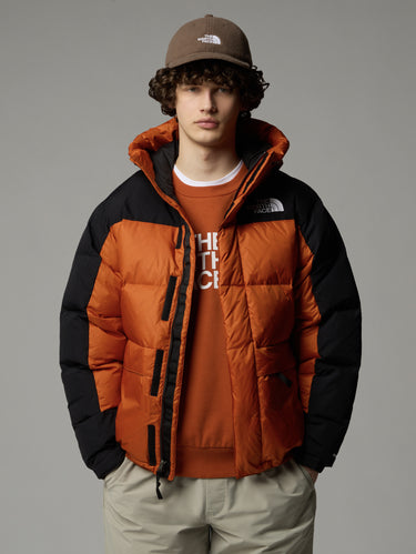 Piumino con Cappuccio Color Block Himalayan Terra/Nero
