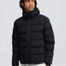ASPESI-Giubbotto Hobbs in Nylon Stretch Imbottito Opaco Blu-TRYME Shop