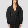 P.A.R.O.S.H.-Giacca Doppiopetto Avvitata Nero-TRYME Shop