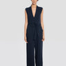 P.A.R.O.S.H.-Tuta in Cady con Collo Sciallato Blu-TRYME Shop