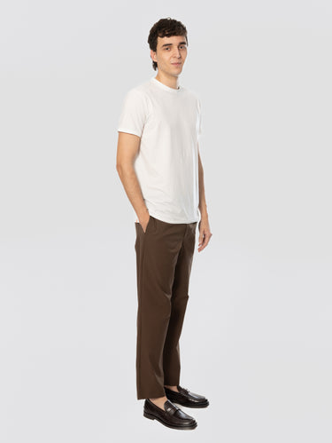 Pantalon coupe régulière en Solotex marron