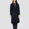 MAX MARA-Cappotto Lungo in Lana con Cintura Blu-TRYME Shop