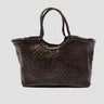 DRAGON DIFFUSION-Borsa a Cestino Nuntacket Basket Optical Wave Marrone-TRYME Shop