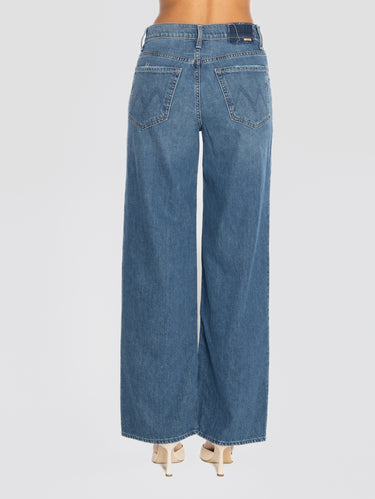 Jeans mit hoher Taille und geradem Bein Blau