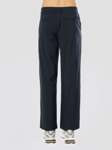 Pantalon oversize en mérinos intelligent avec pinces bleu