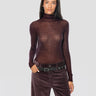 PINKO-Maglia in Lana Ultrafine con Micro Paillettes Prugna-TRYME Shop