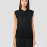 P.A.R.O.S.H.-Maglione Girocollo a Treccia Piatta con Strass Applicati Nero-TRYME Shop