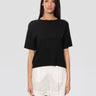 MAX MARA MM-T-Shirt in Crêpe Nero-TRYME Shop