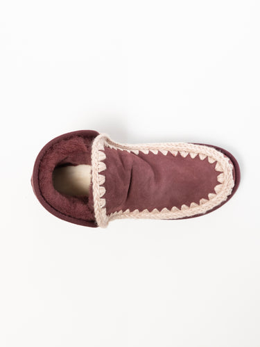 Stivaletto in Montone Mini Eskimo Platform Cabernet