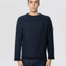 STONE ISLAND-Maglione con Collo a Cratere in Cotone Blu-TRYME Shop