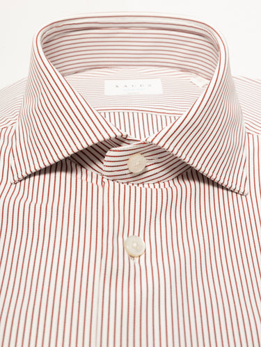 Active-Hemd aus Twill mit roten und weißen Streifen