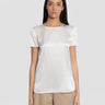 MAX MARA MM-Blusa Girocollo in Seta Strech Bianco-TRYME Shop