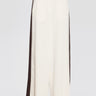 P.A.R.O.S.H.-Pantaloni in Cady con Banda Laterale Panna/Marrone-TRYME Shop