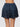 Pantaloncino Chambry in Denim con Ricami Blu