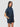 Pantaloncino Chambry in Denim con Ricami Blu
