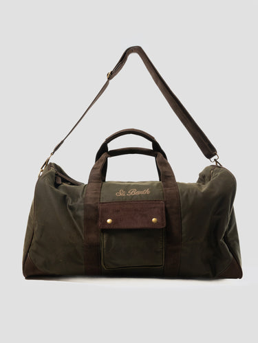 Borsone da Viaggio Jetleg in Tessuto Wax Verde Militare
