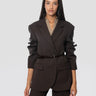 P.A.R.O.S.H.-Giacca Doppio Petto in Fresco Lana Testa di Moro-TRYME Shop