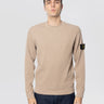 STONE ISLAND-Felpa Girocollo con Lavorazione a Nido d'Ape Deserto-TRYME Shop