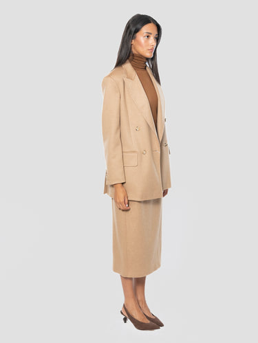 Gonna a Tubino in Cammello Beige