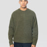 FILIPPO DE LAURENTIIS-Maglia Girocollo Manica Raglan in Alpaca Verde-TRYME Shop