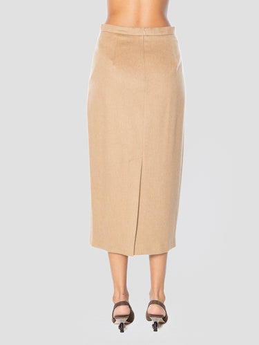 Gonna a Tubino in Cammello Beige