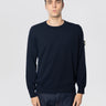 STONE ISLAND-Maglione Girocollo in Cotone Finezza 14 Blu-TRYME Shop